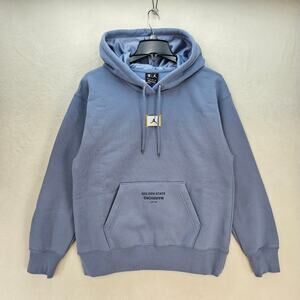 NIKE AIR JORDAN WOMEN'S OVERSIZED XS GOLDEN STATE WARRIORS FLIGHT FLEECE HOODIE